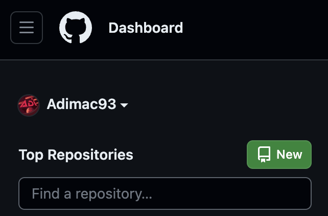 New repository button